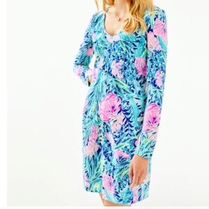 Lilly Pulitzer Vibrant Blue and Pink Floral Dress